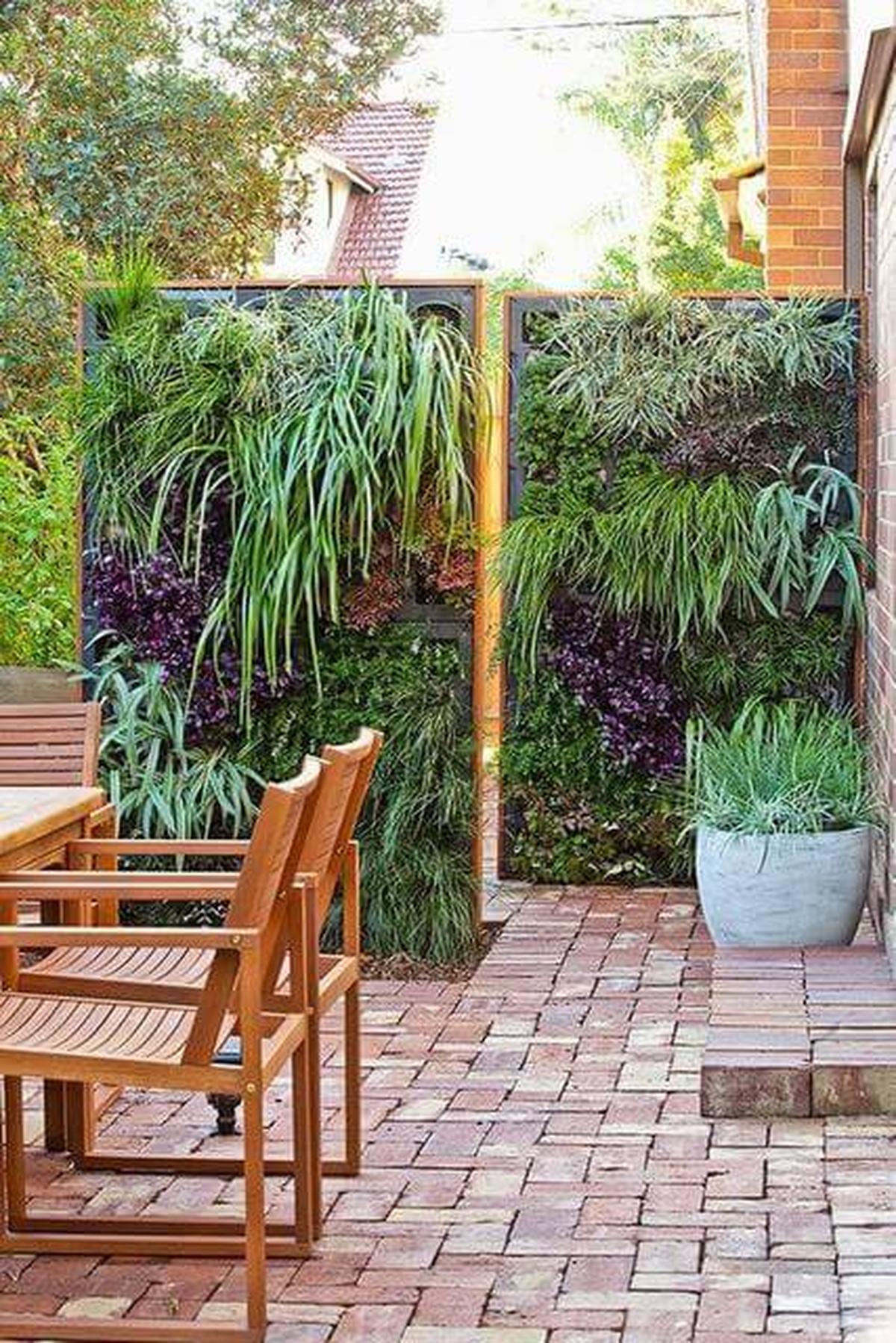 Twin Plant Wall with Ornamental Grass