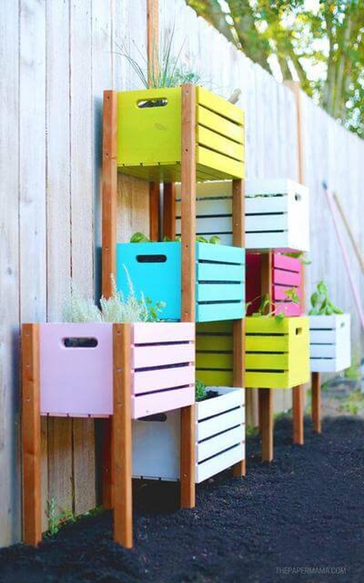 Lovely Rainbow Vertical Garden DIY
