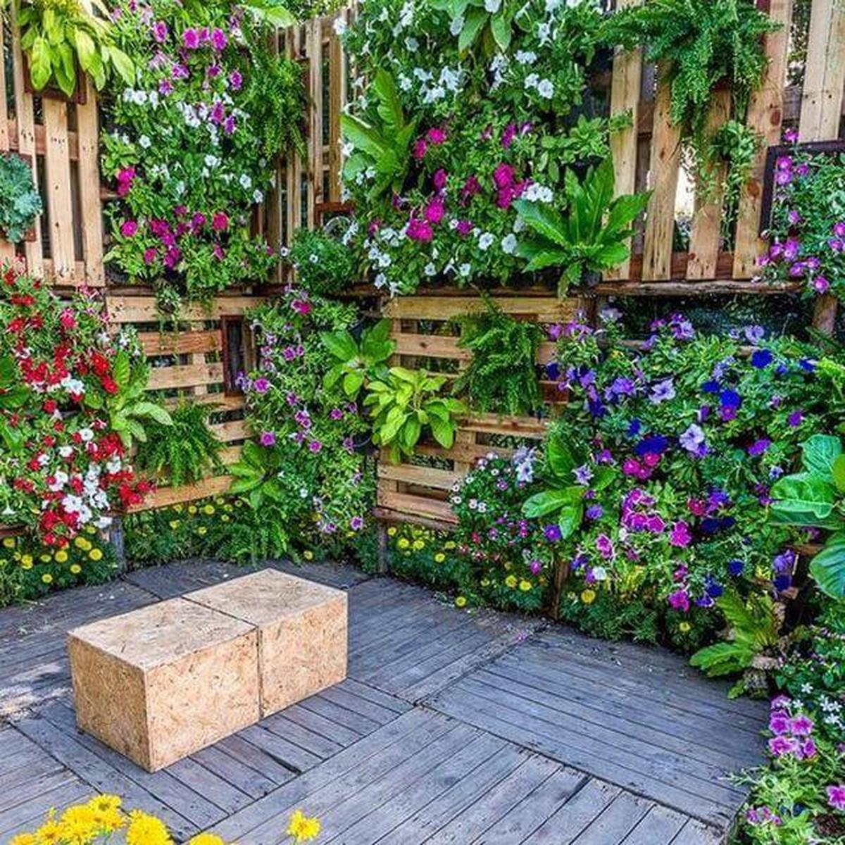 Flowerful Vertical Patio Wall