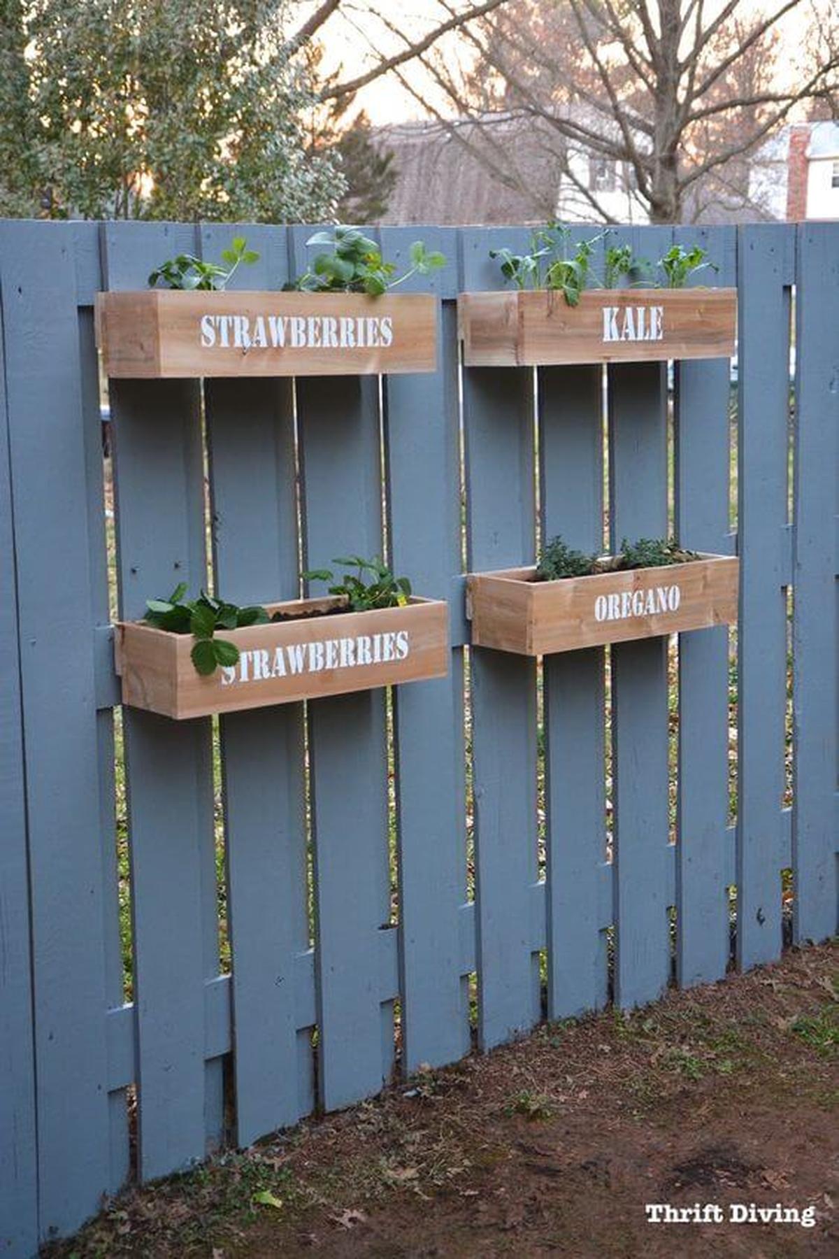 Blue Vertical Planters