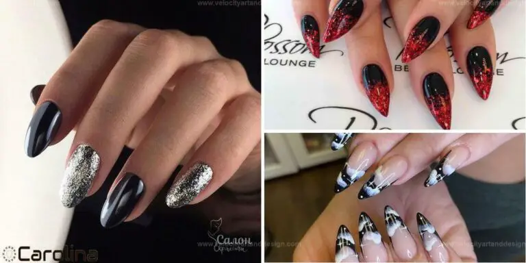Top Black Almond Nails