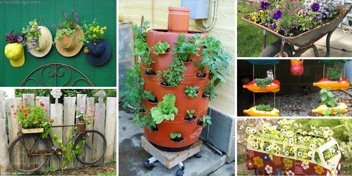 Top DIY Garden Art Planter Ideas