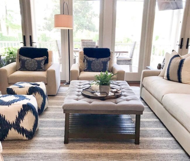 Coastal-Inspired Ottoman Design