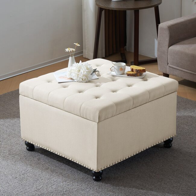 Square Ottoman for Modern Spaces