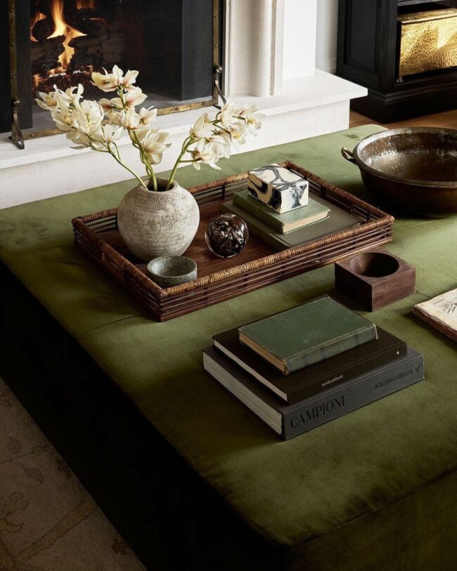 Velvet Ottoman for Luxe Appeal