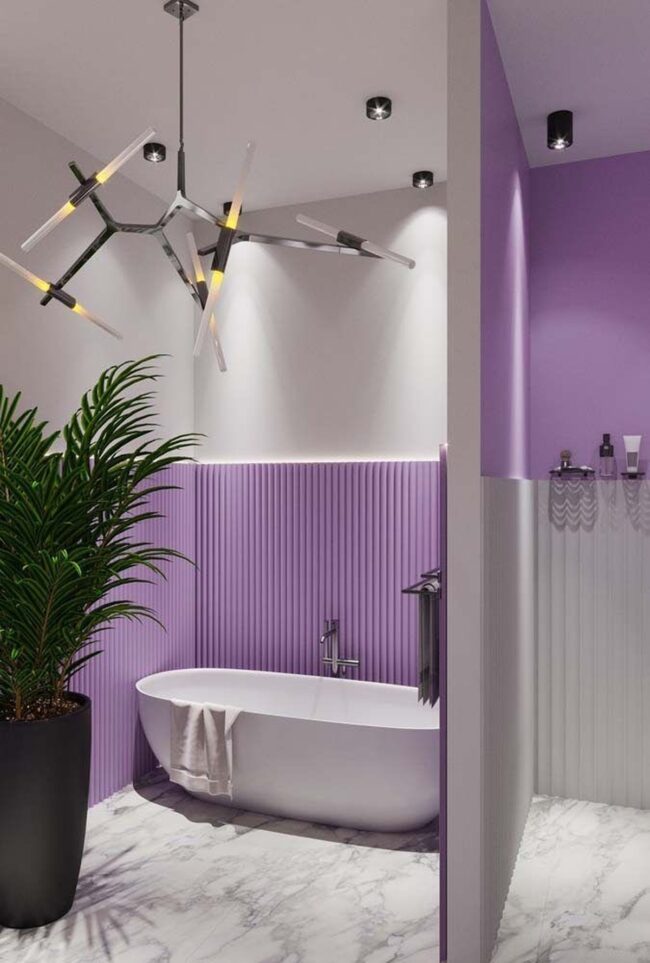Architectural Lines with Lavender Touch
