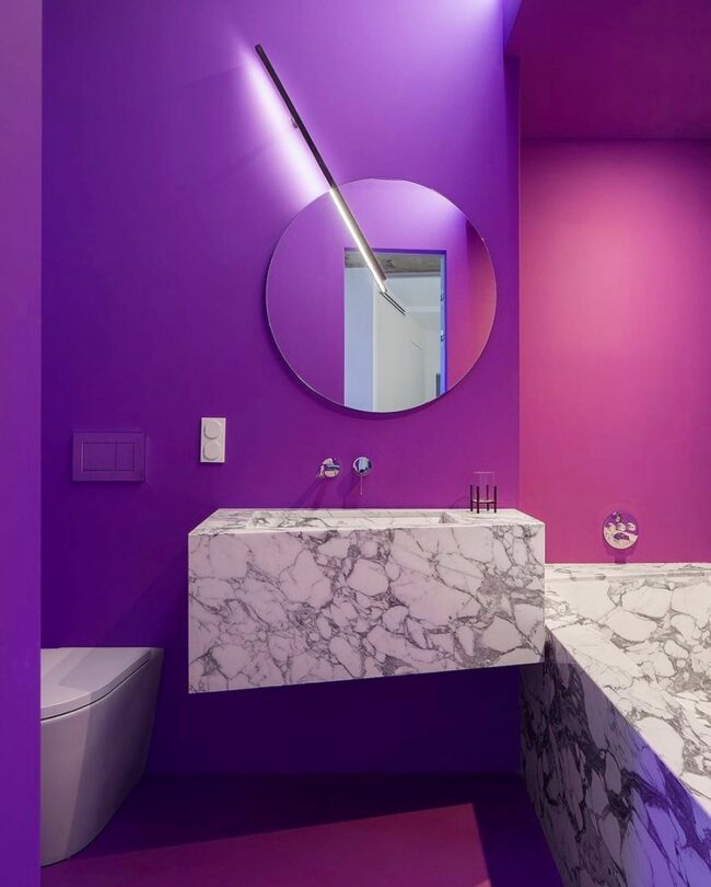 Electric Purple with Marble Accents