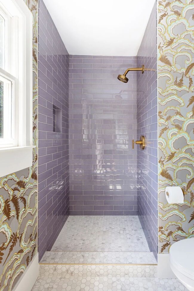 Mauve and Gold Bathroom Retreat