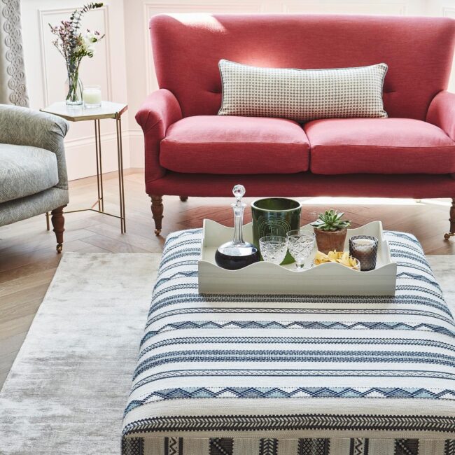 Patterned Ottoman for Stylish Rooms