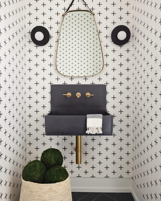 Playful Modern Bathroom with Geometric Patterns