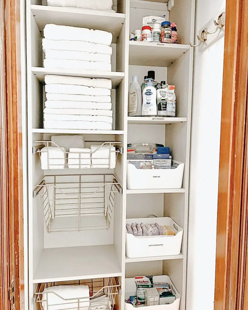 22 Neat Bathroom Linen Closet Ideas to Keep Things in Order - Velocity ...