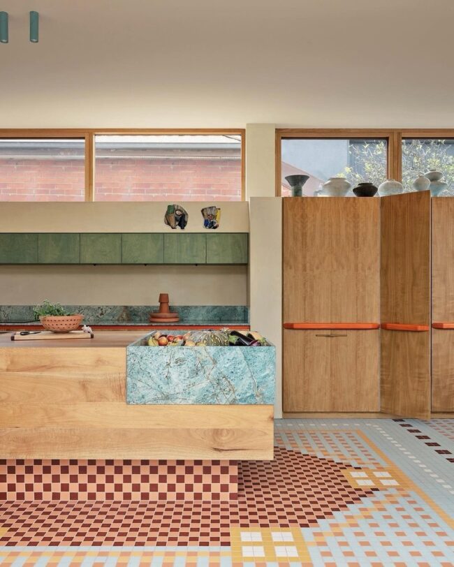 Playful Geometry in Kitchen Design