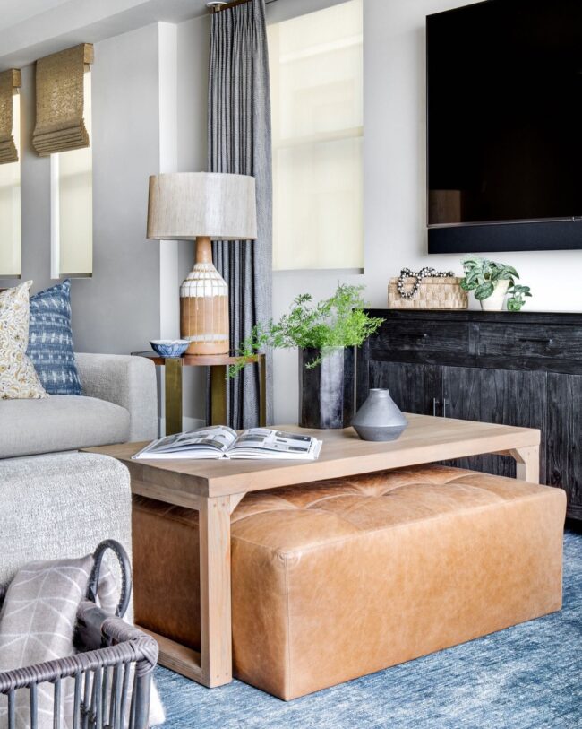 Leather and Wood for Rustic Touch
