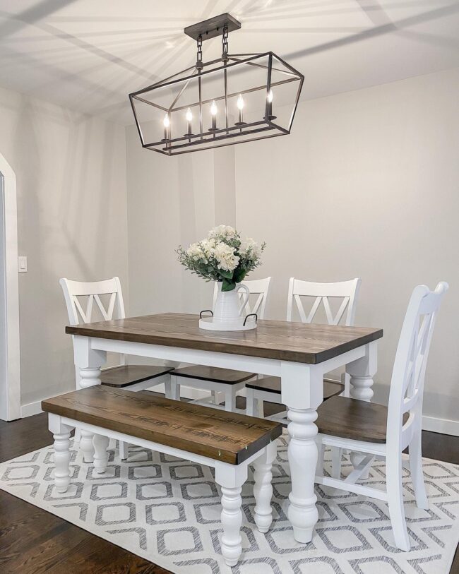 Farmhouse Dining with Modern Updates