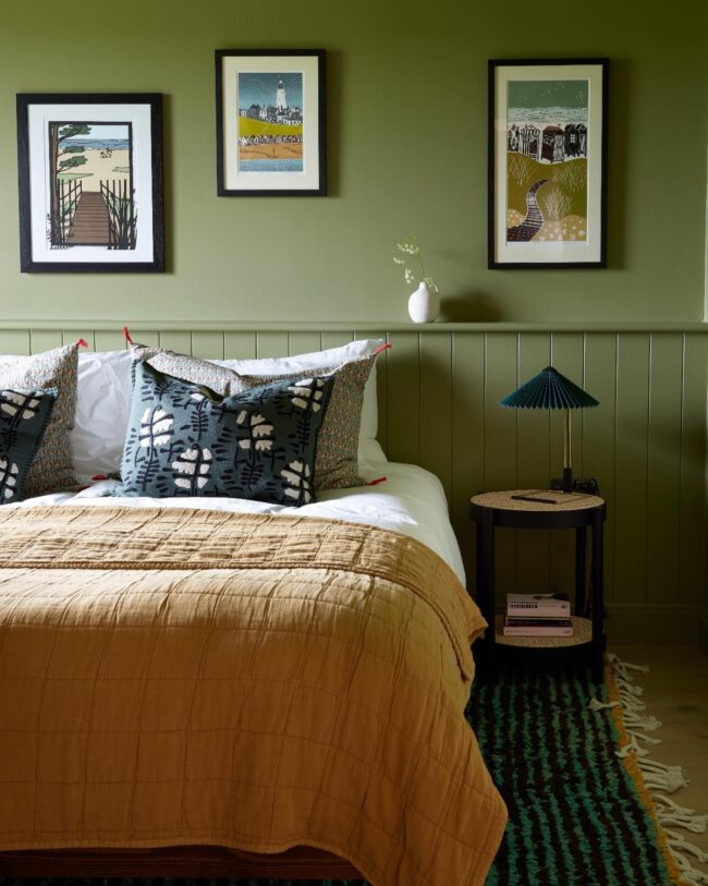 Cozy Charm in Green and Tan