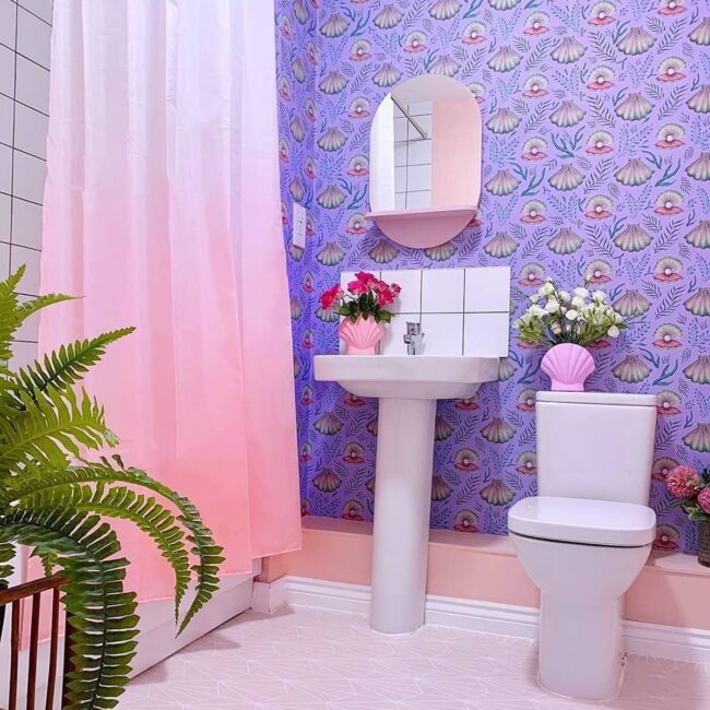 Whimsical Purple Bathroom Theme